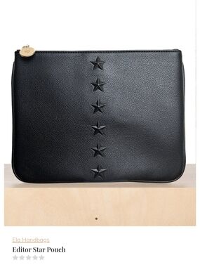 NWOT Ela Editor Star Pouch in Black